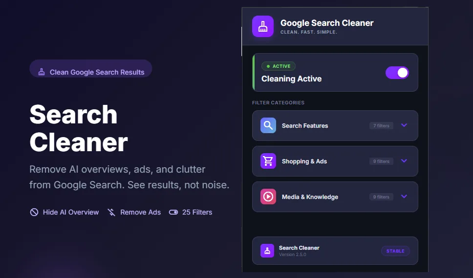 Search Cleaner
